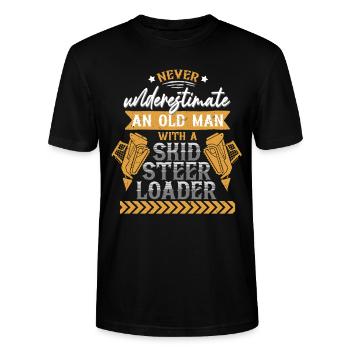 Opérateur de chargeuse compacte Chargeuse compacte - T-shirt bio CRAFTER Stanley Stella Unisexe - noir - Devant - Alina (178cm) & Michal (187cm)