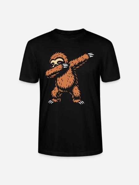 Dabbing Sloth - Dab Dance - Gift - Stanley/Stella CRAFTER Unisex Organic T-Shirt - black