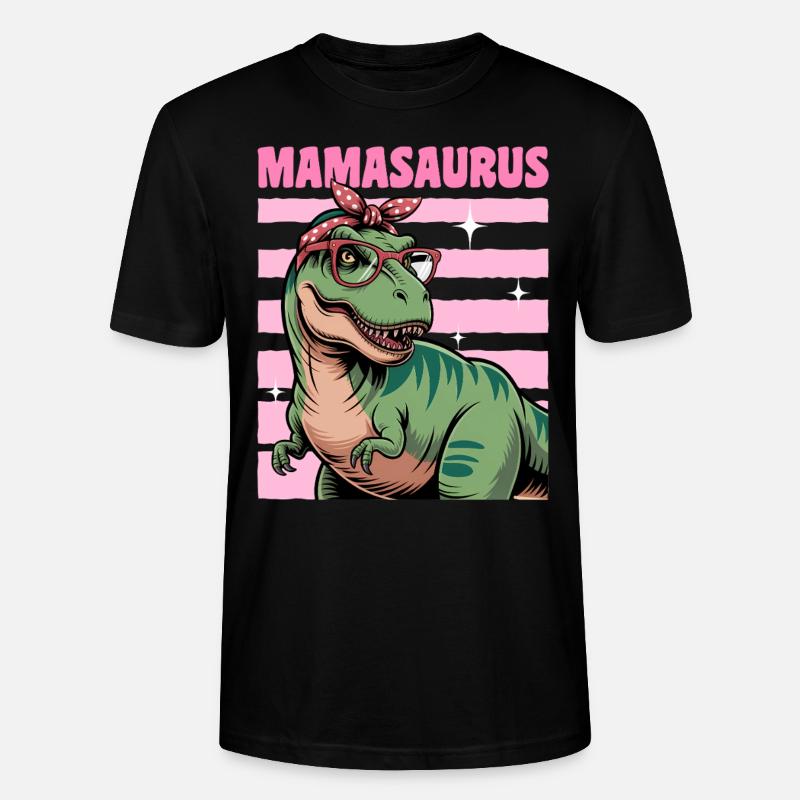 Dinosaur T-Rex Mamasaurus - Stanley/Stella Unisex Bio-T-Shirt CRAFTER - Schwarz