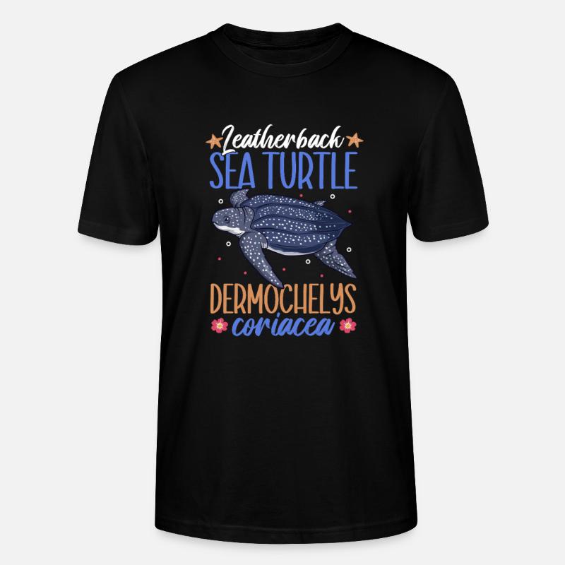 Leatherback Turtle - Stanley/Stella CRAFTER Unisex Organic T-Shirt - black