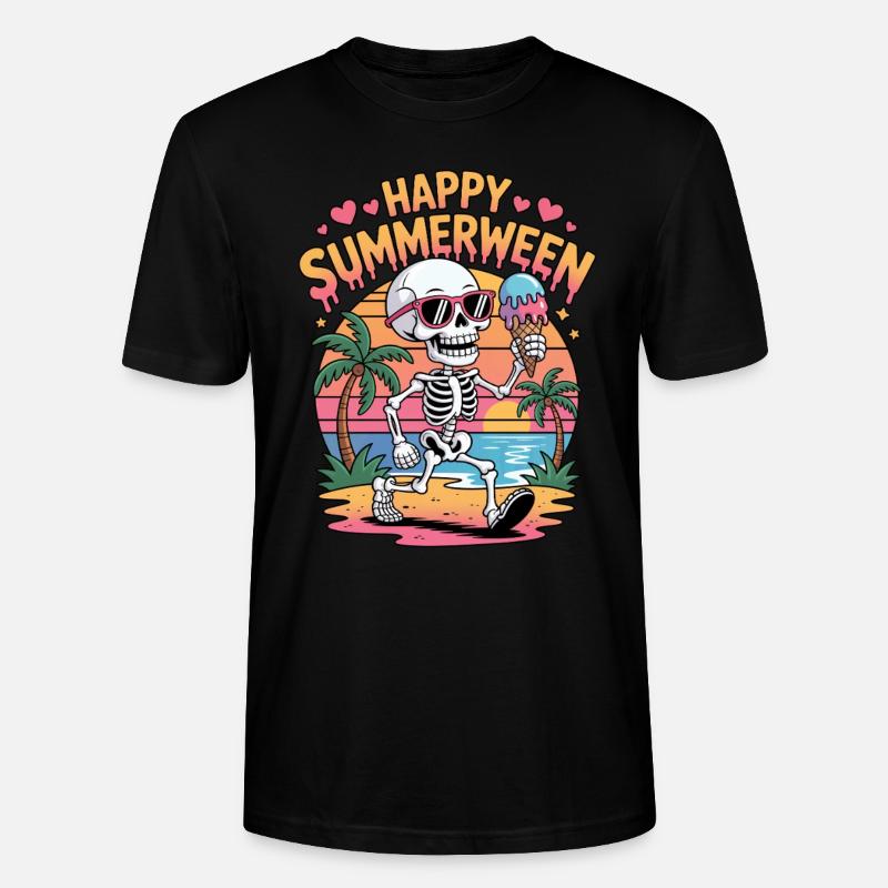 Happy Summerween Glace d’Halloween - T-shirt bio CRAFTER Stanley Stella Unisexe - noir