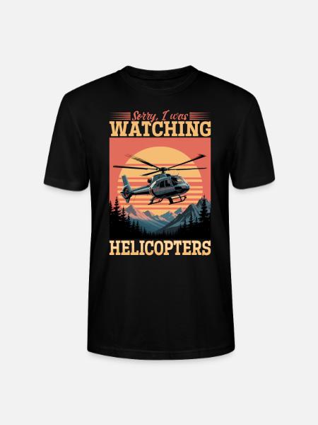 Helicopter funny Pilot - Stanley/Stella CRAFTER Unisex Organic T-Shirt - black