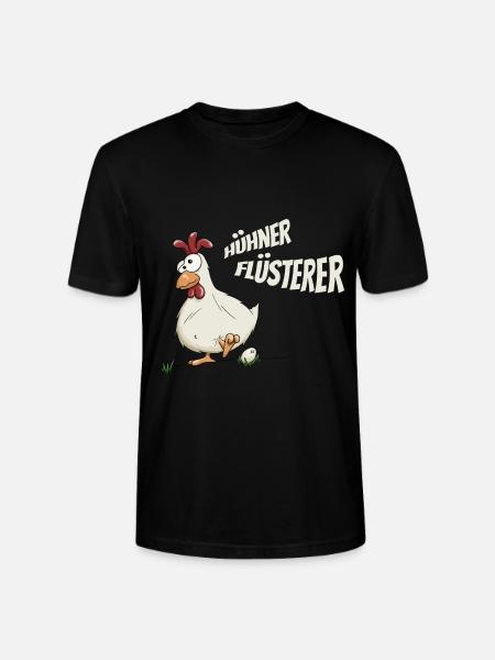 verrücktes Huhn Hühnerflüsterer Bauer Geschenk - Stanley/Stella Unisex Bio-T-Shirt CRAFTER - Schwarz