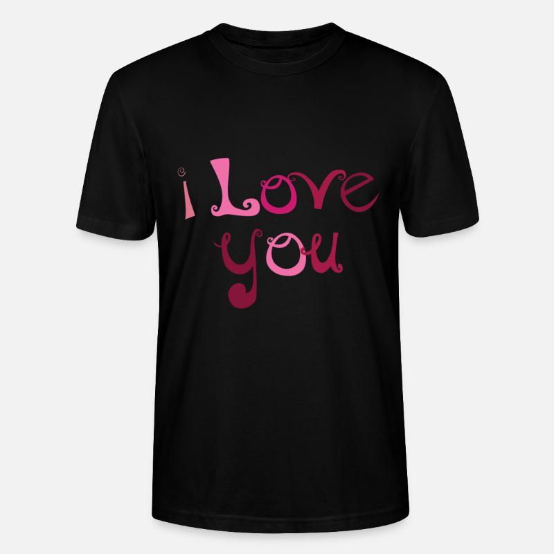 je t'aime - T-shirt bio CRAFTER Stanley Stella Unisexe - noir