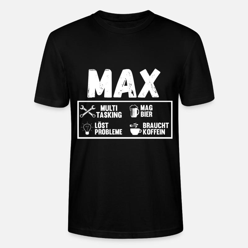 Max - Stanley/Stella Unisex Bio-T-Shirt CRAFTER - Schwarz