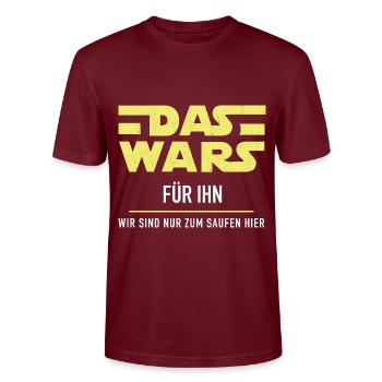 das wars - Stanley/Stella Unisex Bio-T-Shirt CRAFTER - Burgunderrot - Vorne - Alina (178cm) & Michal (187cm)