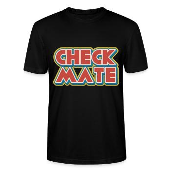 Schach Schachmatt Schachzüge Schachspieler - Stanley/Stella Unisex Bio-T-Shirt CRAFTER - Schwarz - Vorne - Alina (178cm) & Michal (187cm)