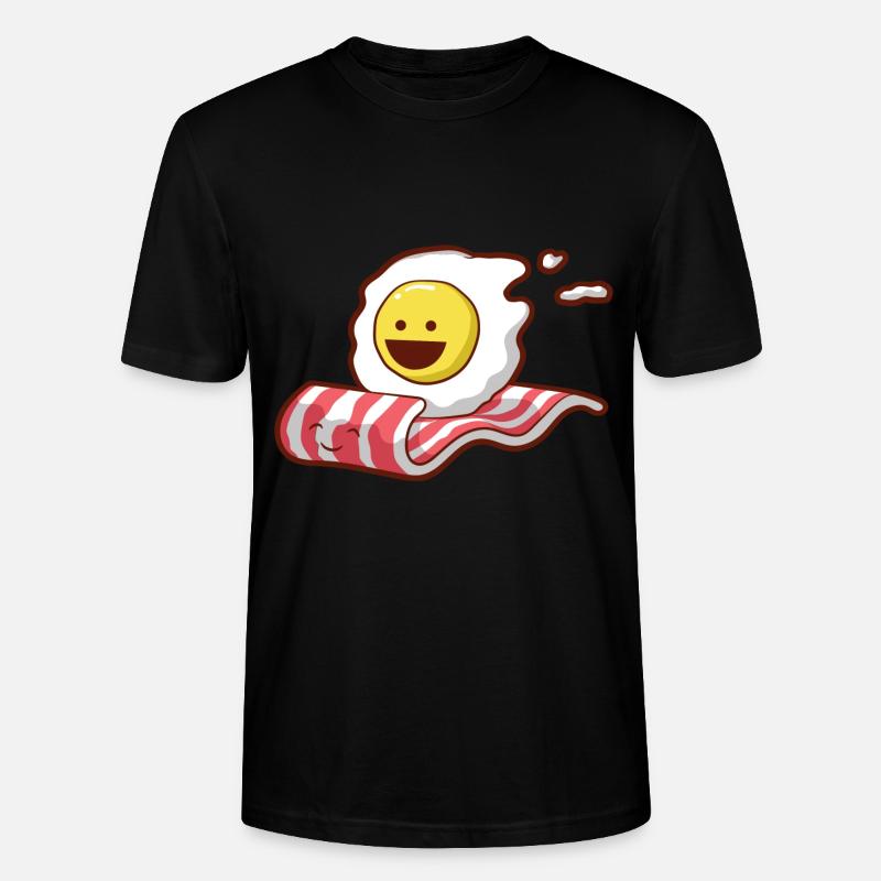 Frühstück Eier Bacon Geschenk - Stanley/Stella Unisex Bio-T-Shirt CRAFTER - Schwarz