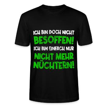 Nur nicht mehr nüchtern - Stanley/Stella Unisex Bio-T-Shirt CRAFTER - Schwarz - Vorne - Alina (178cm) & Michal (187cm)