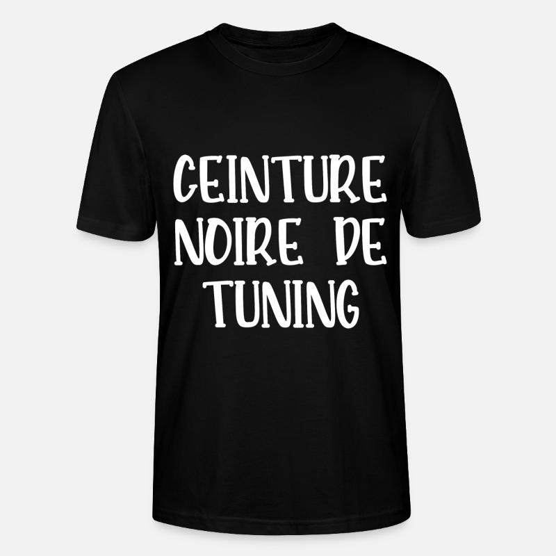 ceinture noire de tuning - T-shirt bio CRAFTER Stanley Stella Unisexe - noir