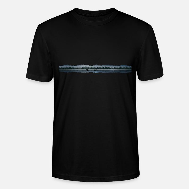 Baum am See Lake Tree - Stanley/Stella Unisex Bio-T-Shirt CRAFTER - Schwarz