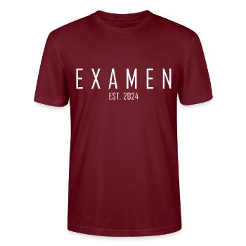 Examen EST. 2024 - Stanley/Stella Unisex Bio-T-Shirt CRAFTER - Burgunderrot - Vorne - Alina (178cm) & Michal (187cm)