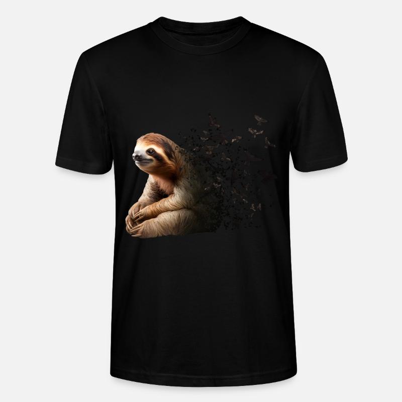 Faultier - Stanley/Stella Unisex Bio-T-Shirt CRAFTER - Schwarz