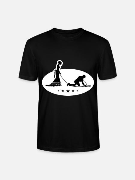 Wedding Newlyweds Leash - Stanley/Stella CRAFTER Unisex Organic T-Shirt - black