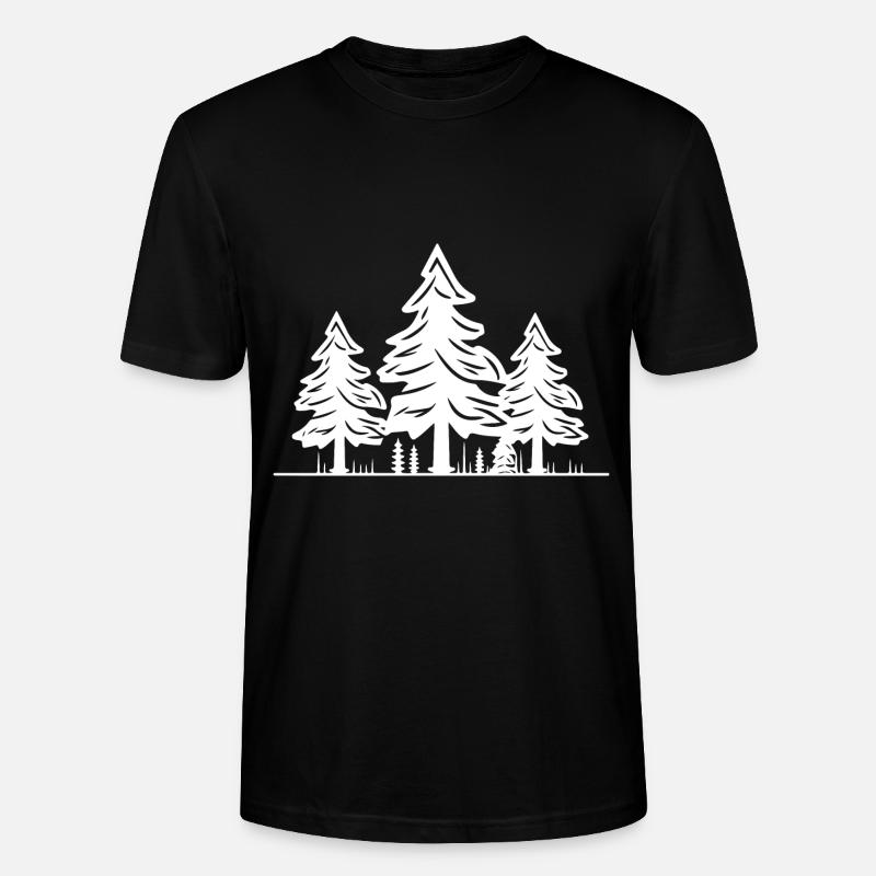 Wald Bäume - Stanley/Stella Unisex Bio-T-Shirt CRAFTER - Schwarz