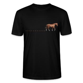 Hippodromes Équitation Hippodromes Cavaliers Chevaux - T-shirt bio CRAFTER Stanley Stella Unisexe - noir - Devant - Alina (178cm) & Michal (187cm)