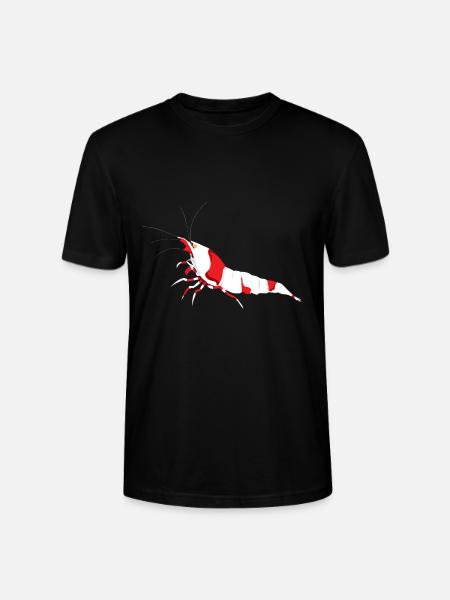 Crystal Red shrimp - Stanley/Stella CRAFTER Unisex Organic T-Shirt - black