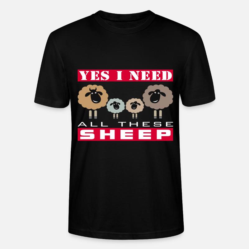 Besoin de mes moutons - T-shirt bio CRAFTER Stanley Stella Unisexe - noir