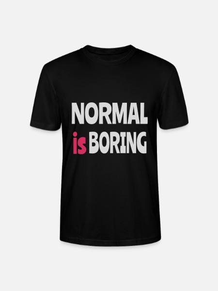 Normal ist langweilig - Stanley/Stella Unisex Bio-T-Shirt CRAFTER - Schwarz