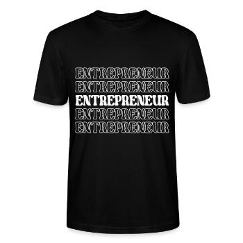 Entrepreneur Business Owner Innovator Business - Stanley/Stella CRAFTER Unisex Organic T-Shirt - black - Front - Alina (178cm) & Michal (187cm)