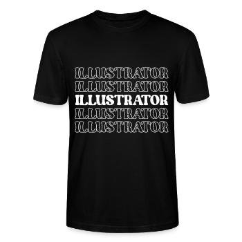 Illustrator Künstler Grafikdesigner Bildgestalter - Stanley/Stella Unisex Bio-T-Shirt CRAFTER - Schwarz - Vorne - Alina (178cm) & Michal (187cm)