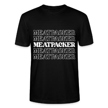 Transformateur de viande Transformateur de viande Transformateur de travailleurs de la viande - T-shirt bio CRAFTER Stanley Stella Unisexe - noir - Devant - Alina (178cm) & Michal (187cm)