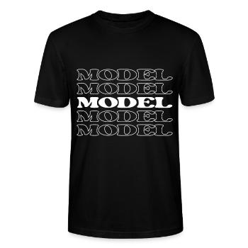 Model Mode Model Schaufensterpuppe Fotomodell - Stanley/Stella Unisex Bio-T-Shirt CRAFTER - Schwarz - Vorne - Alina (178cm) & Michal (187cm)