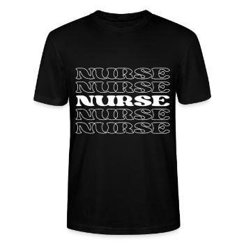 Krankenschwester Registrierte Krankenschwester Gesundheitsdienstleister - Stanley/Stella Unisex Bio-T-Shirt CRAFTER - Schwarz - Vorne - Alina (178cm) & Michal (187cm)
