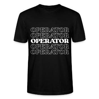 Operator Worker Technician Specialist Employee - Stanley/Stella CRAFTER Unisex Organic T-Shirt - black - Front - Alina (178cm) & Michal (187cm)