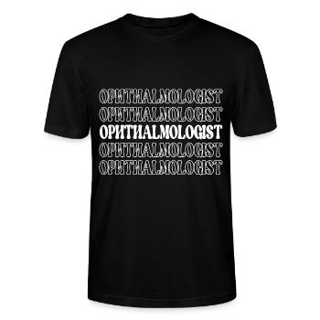 Augenarzt Augenarzt Augenspezialist Auge - Stanley/Stella Unisex Bio-T-Shirt CRAFTER - Schwarz - Vorne - Alina (178cm) & Michal (187cm)