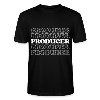 Produzent, Filmemacher, Schöpfer, Regisseur, Schöpfer - Stanley/Stella Unisex Bio-T-Shirt CRAFTER - Schwarz - Vorne - Alina (178cm) & Michal (187cm)