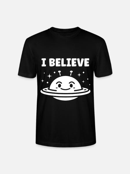 flying saucer - Stanley/Stella CRAFTER Unisex Organic T-Shirt - black