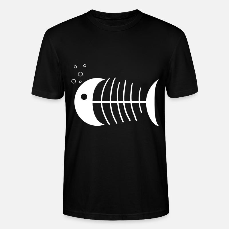 Fisch - Stanley/Stella Unisex Bio-T-Shirt CRAFTER - Schwarz
