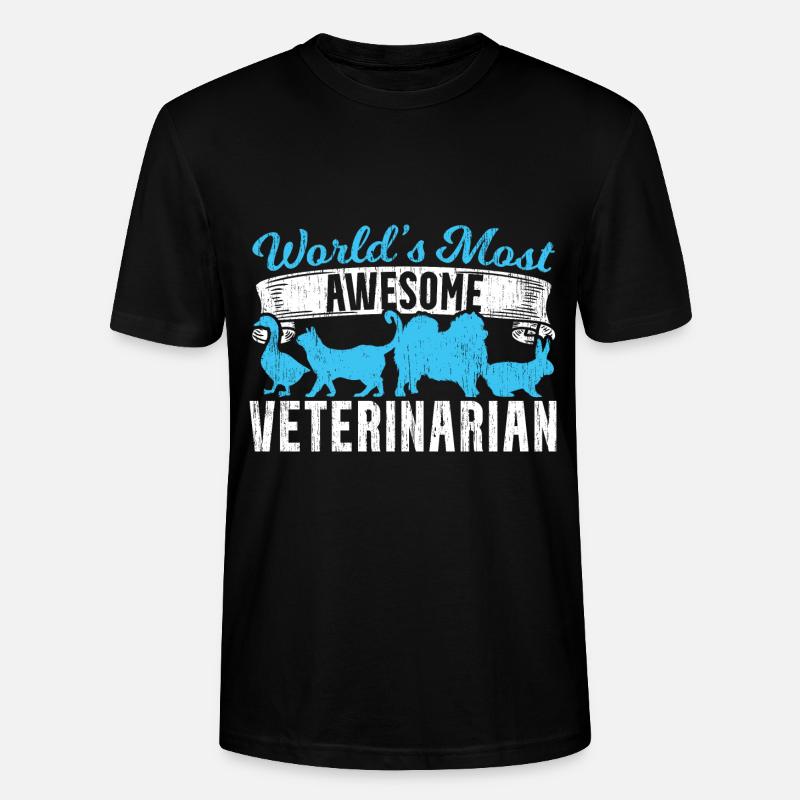 Weltbester Tierarzt - Stanley/Stella Unisex Bio-T-Shirt CRAFTER - Schwarz