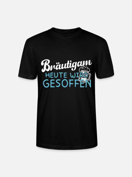 Bräutigam - Heute wird gesoffen - JGA - Stanley/Stella Unisex Bio-T-Shirt CRAFTER - Schwarz