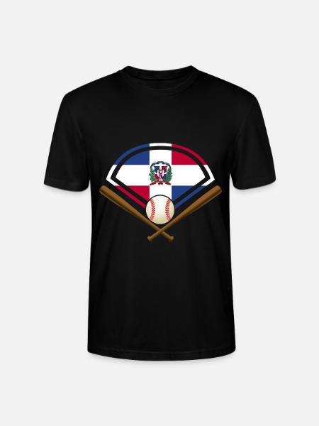 Baseball Dominican Republic - Stanley/Stella CRAFTER Unisex Organic T-Shirt - black