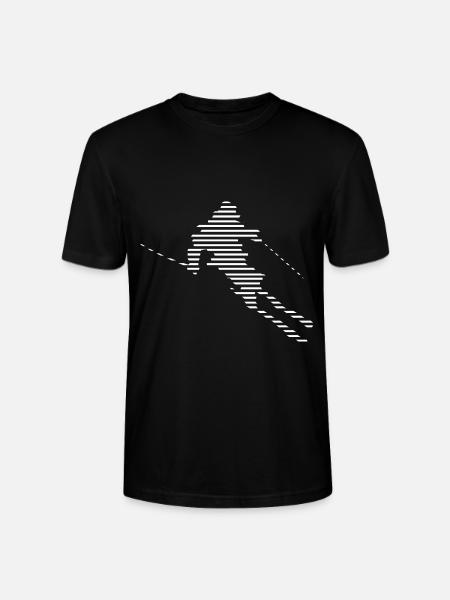 Skiing - (23) - Stanley/Stella CRAFTER Unisex Organic T-Shirt - black