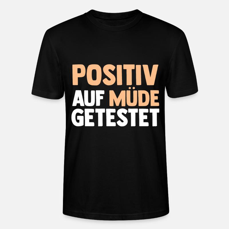Testé positif pour fatigué - T-shirt bio CRAFTER Stanley Stella Unisexe - noir