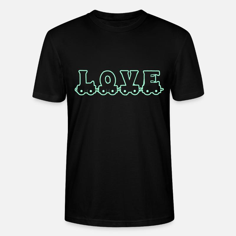 Liebe Zug Eisenbahn - Stanley/Stella Unisex Bio-T-Shirt CRAFTER - Schwarz