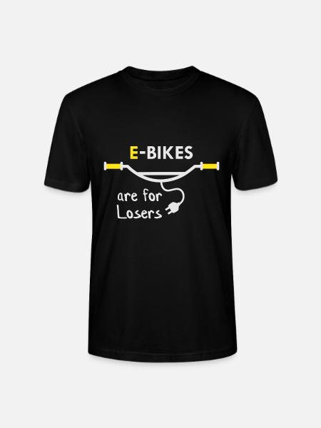 E-Bikes sind für Verlierer - Stanley/Stella Unisex Bio-T-Shirt CRAFTER - Schwarz