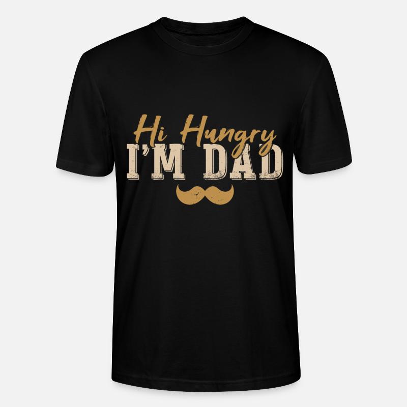 Hallo Hungrig, ich bin Papa - Stanley/Stella Unisex Bio-T-Shirt CRAFTER - Schwarz