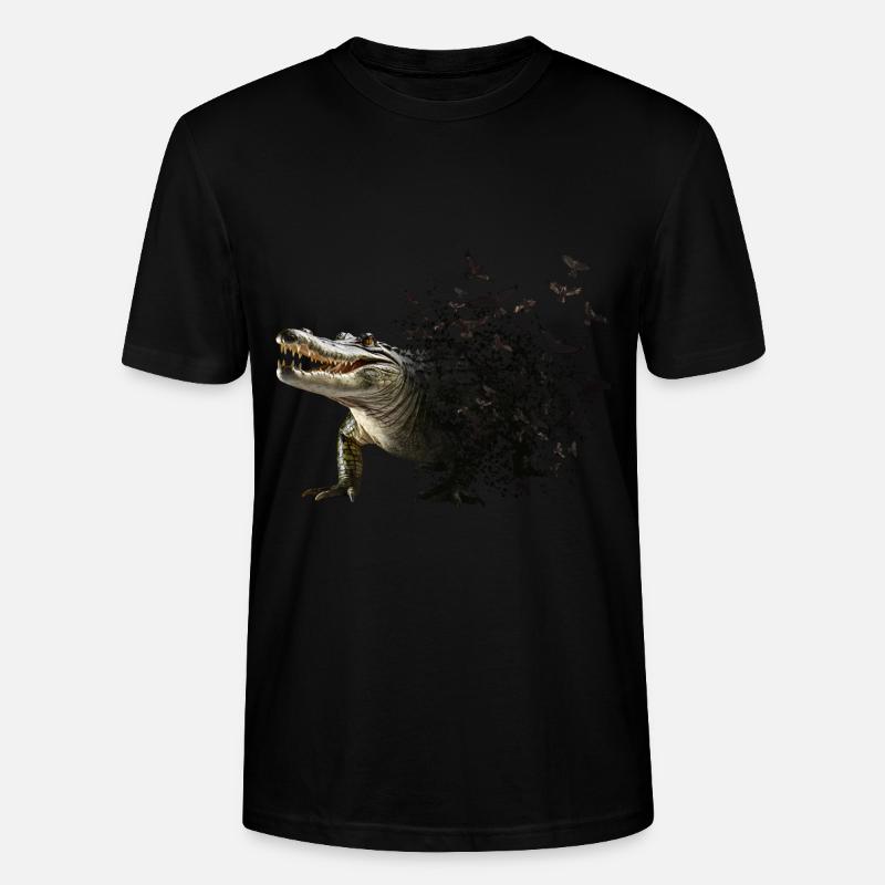 Krokodil - Stanley/Stella Unisex Bio-T-Shirt CRAFTER - Schwarz