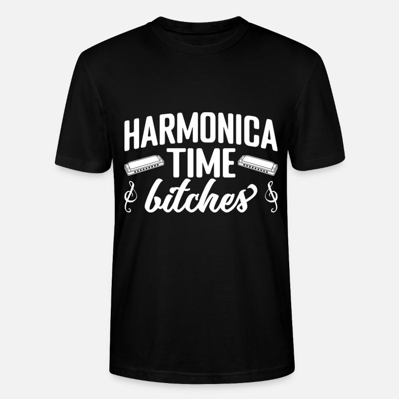 Harmonica Musican Time Bitches Harmonica - Stanley/Stella Unisex Bio-T-Shirt CRAFTER - Schwarz