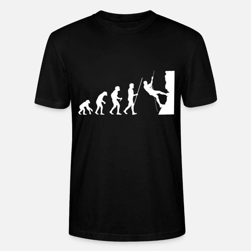 Climbing Evolution - Stanley/Stella CRAFTER Unisex Organic T-Shirt - black