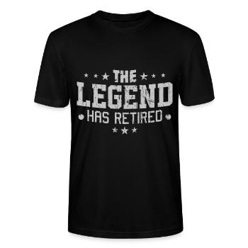 La légende a pris sa retraite drôles cadeaux de retraite pour - T-shirt bio CRAFTER Stanley Stella Unisexe - noir - Devant - Alina (178cm) & Michal (187cm)