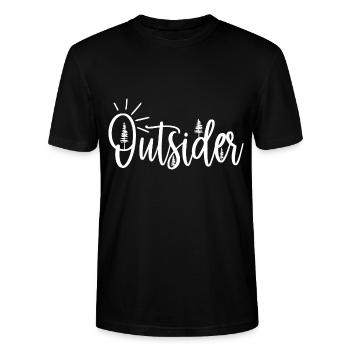 Außenseiter Natur Abenteuer Camping Wandern - Stanley/Stella Unisex Bio-T-Shirt CRAFTER - Schwarz - Vorne - Alina (178cm) & Michal (187cm)