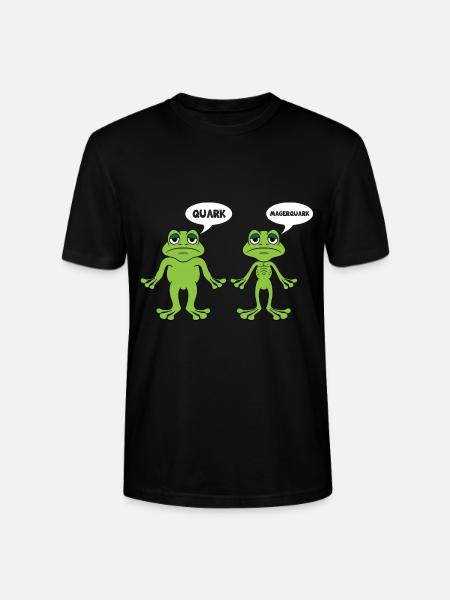 Quark Magerquark - lustige Frosch Grafik - Stanley/Stella Unisex Bio-T-Shirt CRAFTER - Schwarz