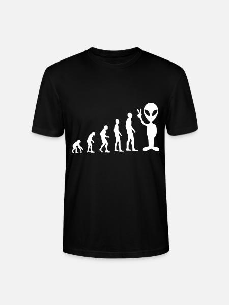 ECG Heartbeat Heartbeat UFO Alien - Stanley/Stella CRAFTER Unisex Organic T-Shirt - black