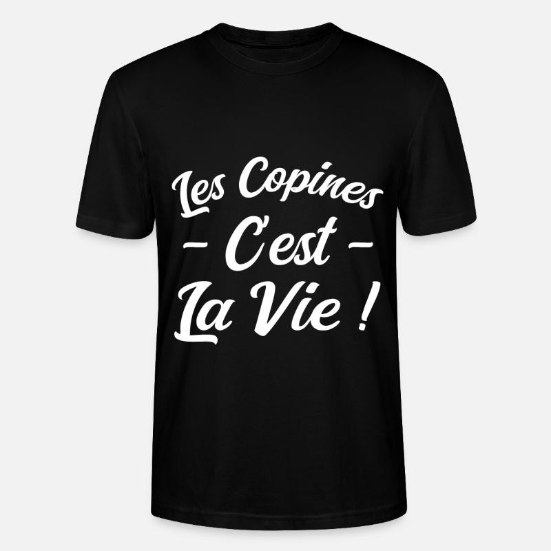 Les Copines c'est La Vie - T-shirt bio CRAFTER Stanley Stella Unisexe - noir