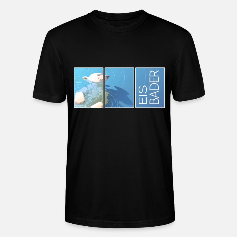 eisbader eisbär winterschwimmen kneipp kältebad - Stanley/Stella Unisex Bio-T-Shirt CRAFTER - Schwarz
